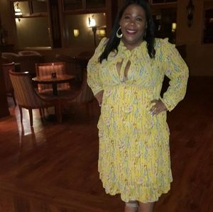 Forever 21 Yellow floral maxi dress